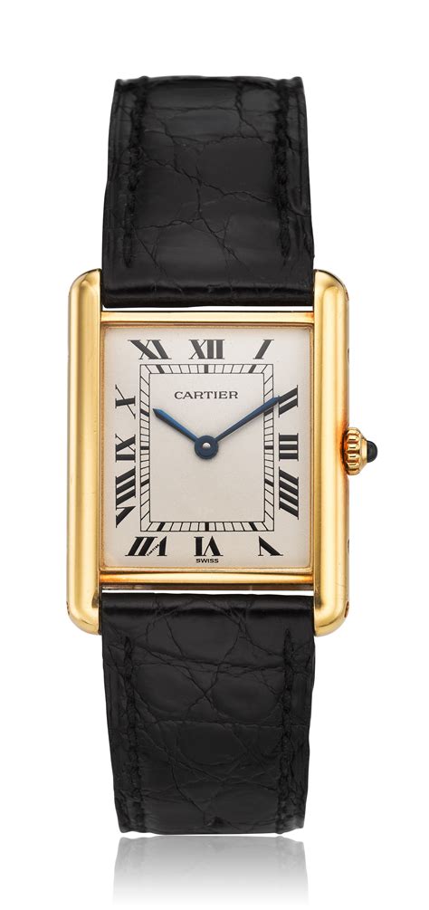 cartier tank watch gold|authentic cartier tank watch.